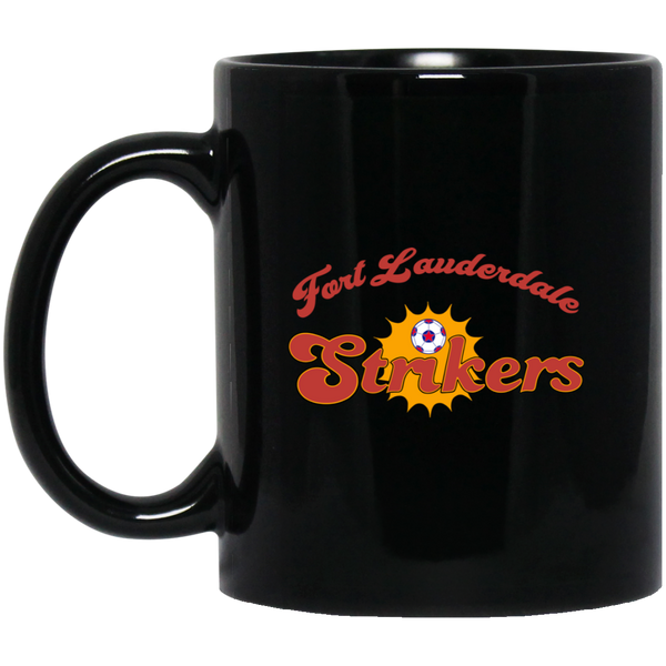 Fort Lauderdale Strikers Mug 11 oz. Black Glossy Ceramic NASL Soccer