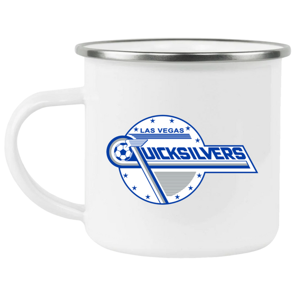 Las Vegas Quicksilvers Camping Mug 12 oz. Enamel NASL Soccer color White