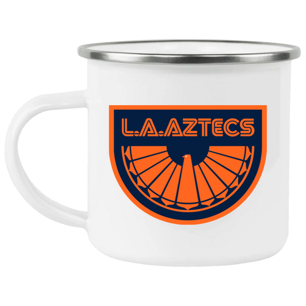 Los Angeles Aztecs Camping Mug 12 oz. Enamel NASL Soccer color White