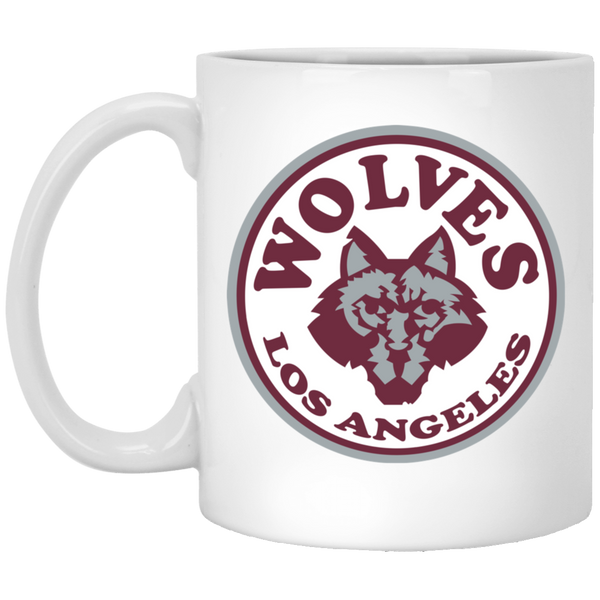 Los Angeles Wolves Mug 11 oz. Glossy Ceramic NASL Soccer color White