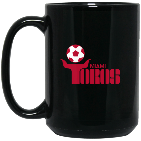 Miami Toros Mug 15 oz. Black Glossy Ceramic NASL Soccer