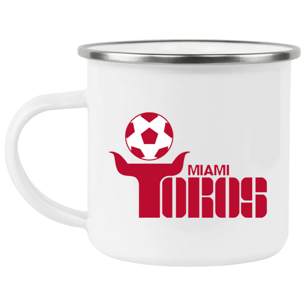 Miami Toros Camping Mug 12 oz. Enamel NASL Soccer color White