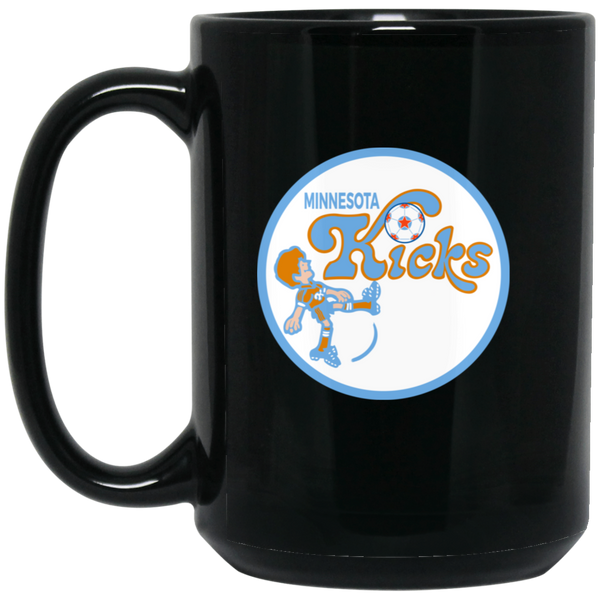 Minnesota Kicks Mug 15 oz. Black Glossy Ceramic NASL Soccer