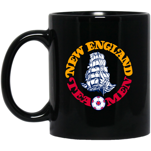 New England Tea Men Mug 11 oz. Black Glossy Ceramic NASL Soccer
