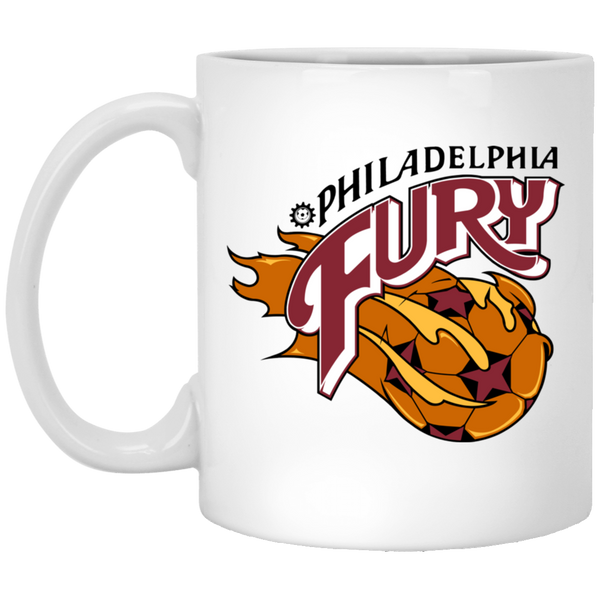Philadelphia Fury Mug 11 oz. Glossy Ceramic NASL Soccer color White