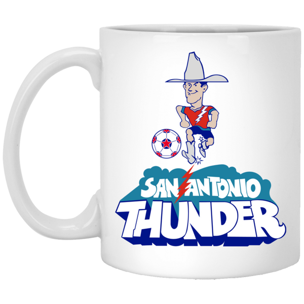 San Antonio Thunder Mug 11 oz. Glossy Ceramic NASL Soccer color White