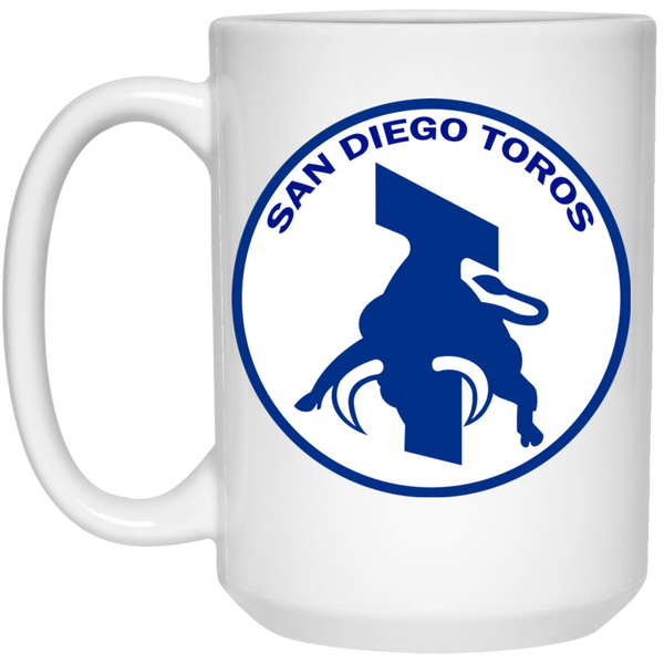 San Diego Toros Mug 15 oz. White Glossy Ceramic NASL Soccer