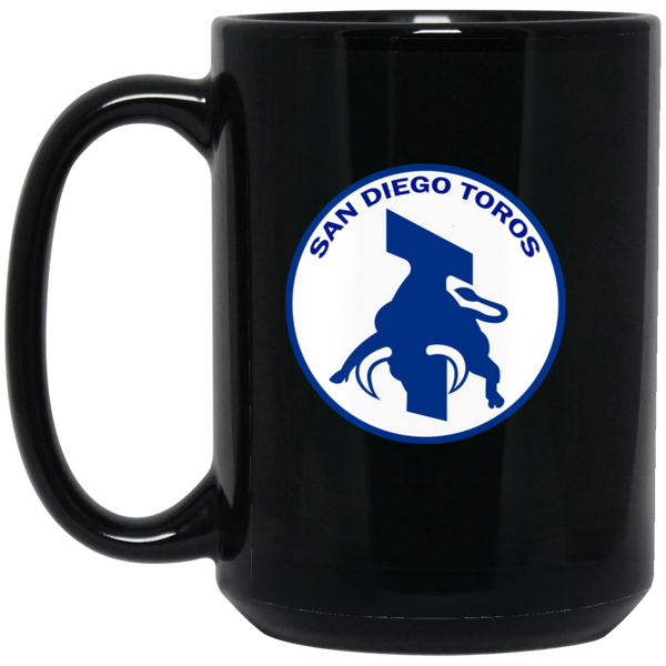 San Diego Toros Mug 15 oz. Black Glossy Ceramic NASL Soccer