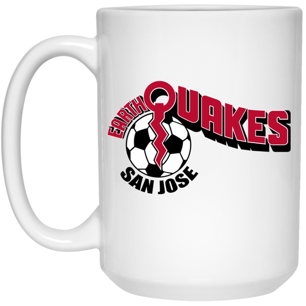 San Jose Earthquakes Mug 15 oz. Glossy Ceramic NASL Soccer color White