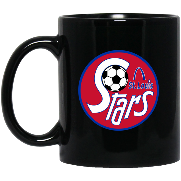 St. Louis Stars Mug 11 oz. Black Glossy Ceramic NASL Soccer
