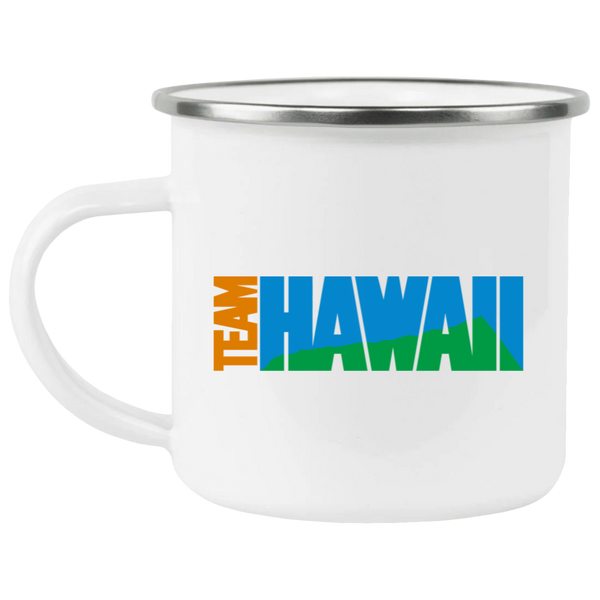Team Hawaii Camping Mug 12 oz. Enamel NASL Soccer color White