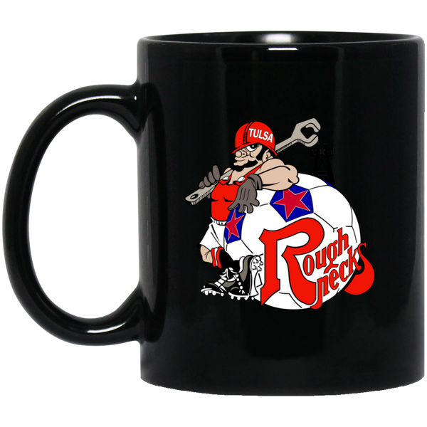 Tulsa Roughnecks Mug 11 oz. Black Glossy Ceramic NASL Soccer