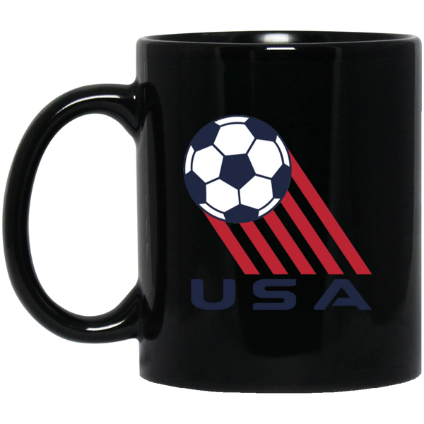 USA Team Mug 11 oz. Black Glossy Ceramic NASL Soccer