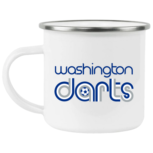 Washington Darts Camping Mug 12 oz. Enamel NASL Soccer color White