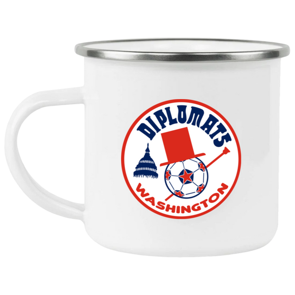 Washington Diplomats Camping Mug 12 oz. Enamel NASL Soccer color White