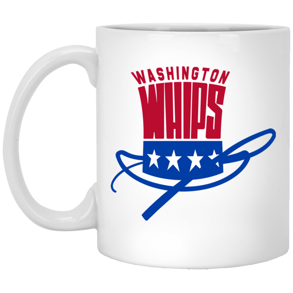 Washington Whips Mug 11 oz. Glossy Ceramic NASL Soccer color White