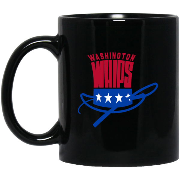 Washington Whips Mug 11 oz. Black Glossy Ceramic NASL Soccer
