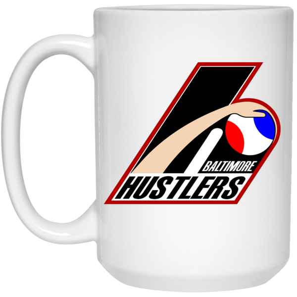 Baltimore Hustlers Mug 15 oz. White Glossy Ceramic ABA Basketball Team