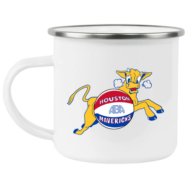 Houston Mavericks Camping Mug 12 oz. Enamel ABA Basketball Team
