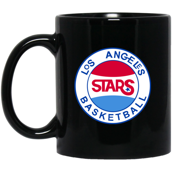 Los Angeles Stars Mug 11 oz. Black Glossy Ceramic ABA Basketball Team