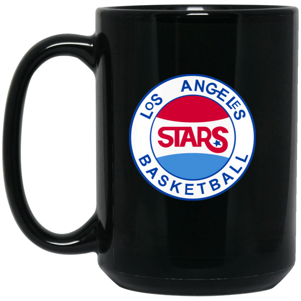 Los Angeles Stars Mug 15 oz. Black Glossy Ceramic ABA Basketball Team