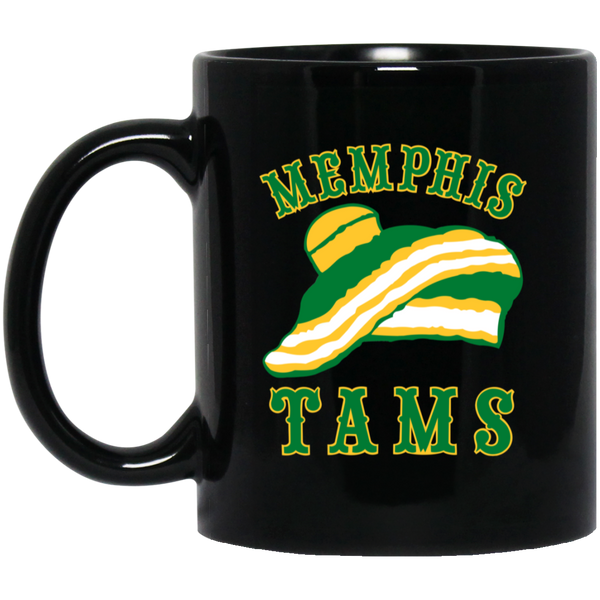 Memphis Tams Mug 11 oz. Black Glossy Ceramic ABA Basketball Team