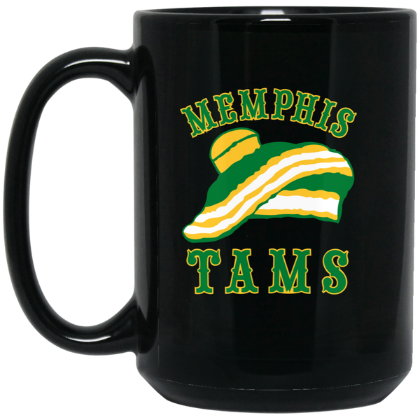 Memphis Tams Mug 15 oz. Black Glossy Ceramic ABA Basketball Team