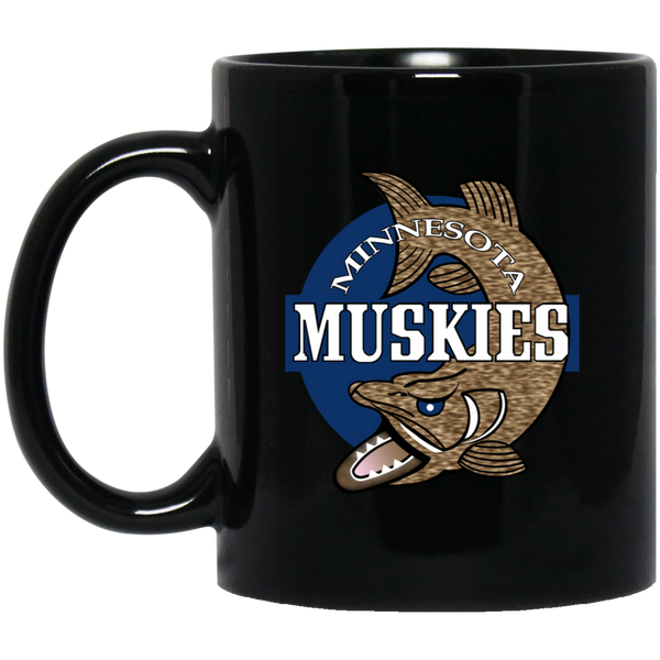 Minnesota Muskies Mug 11 oz. Black Glossy Ceramic ABA Basketball Team