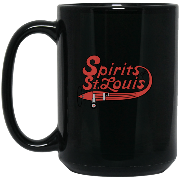 Spirits of St. Louis Mug 15 oz. Black Glossy Ceramic ABA Basketball Team