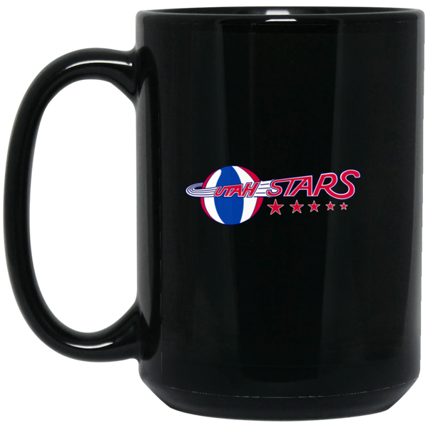 Utah Stars Mug 15 oz. Black Glossy Ceramic ABA Basketball Team