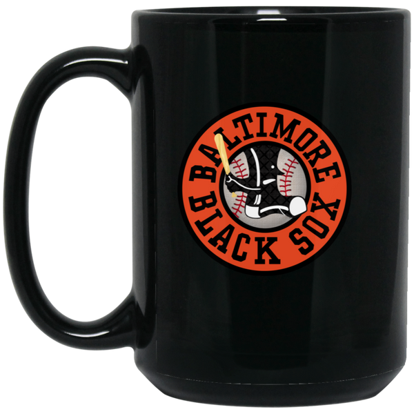 Baltimore Black Sox Mug 15 oz. Black Glossy Ceramic Negro Leagues Baseball Team