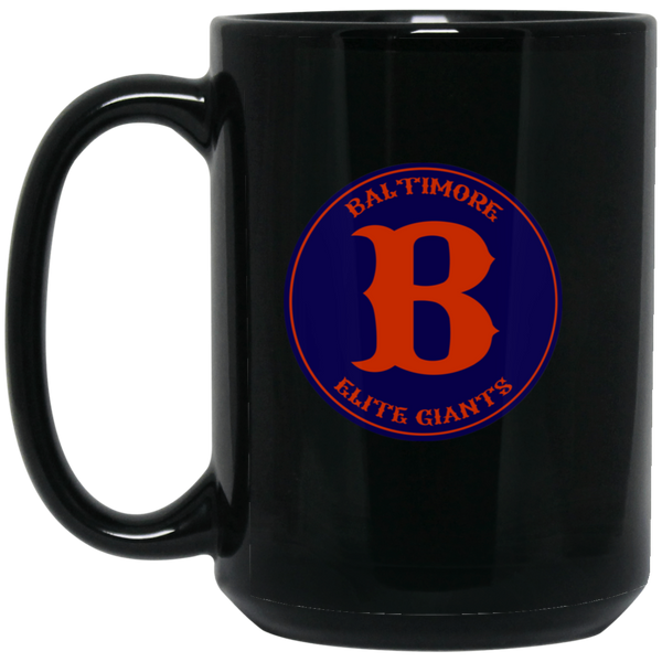 Baltimore Elite Giants Mug 15 oz. Black Glossy Ceramic Negro Leagues Baseball Team