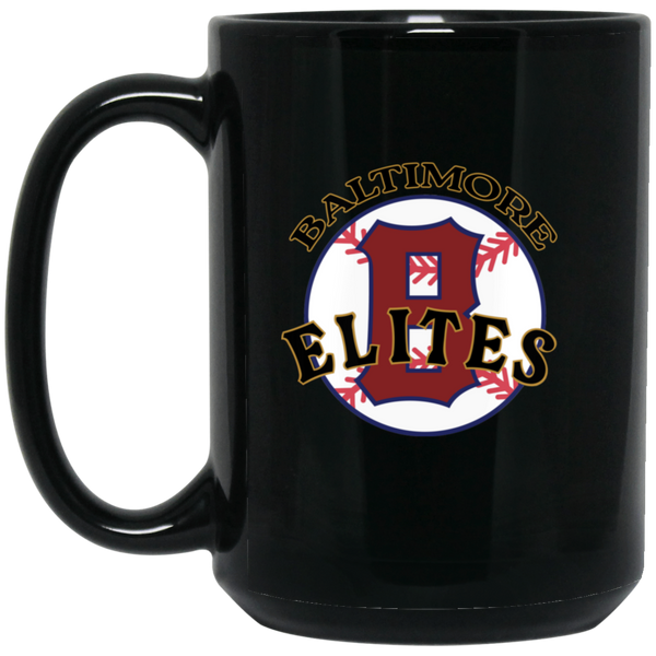 Baltimore Elites Mug 15 oz. Black Glossy Ceramic Negro Leagues Baseball Team