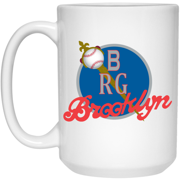 Brooklyn Royal Giants Large Drink Mug 15 oz. Glossy Ceramic Negro Leagues Baseball Team color White