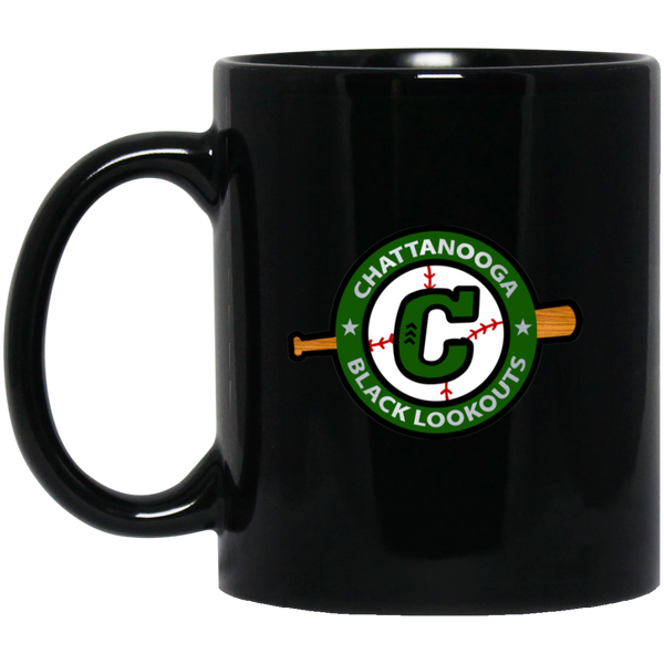 Chattanooga Black Lookouts Mug 11 oz. Black Glossy Ceramic Negro Leagues Baseball Team