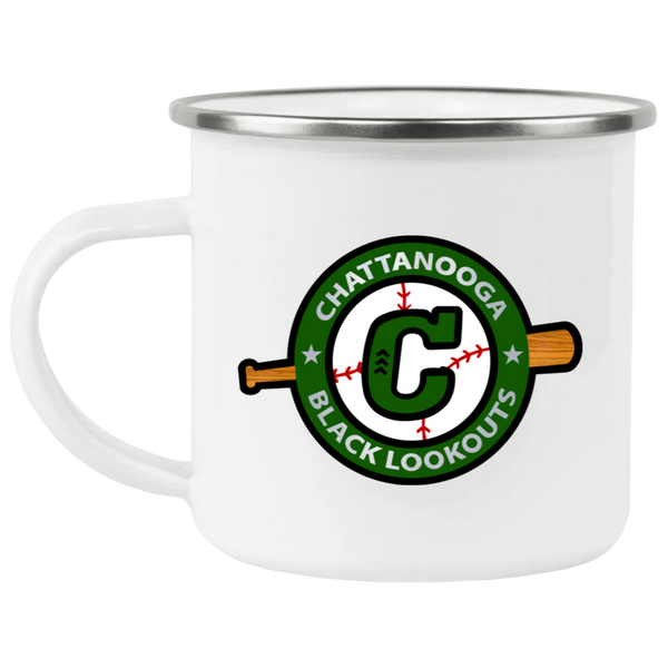Chattanooga Black Lookouts Camping Mug 12 oz. Enamel Negro Leagues Baseball Team