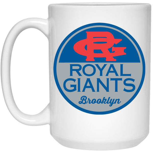 Brooklyn Royal Giants Large Drink Mug 15 oz. Glossy Ceramic Negro Leagues Baseball Team color White