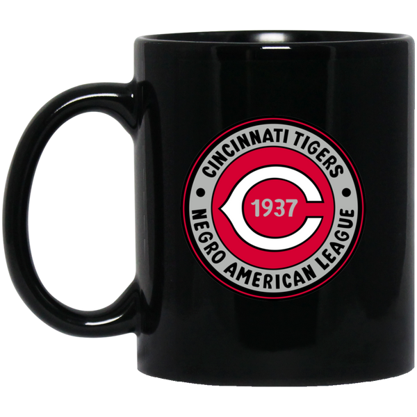 Cincinnati Tigers Mug 11 oz. Black Glossy Ceramic Negro Leagues Baseball Team