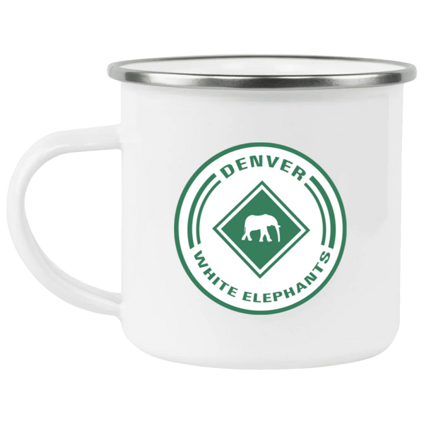 Denver White Elephants Camping Mug 12 oz. Enamel Negro Leagues Baseball Team