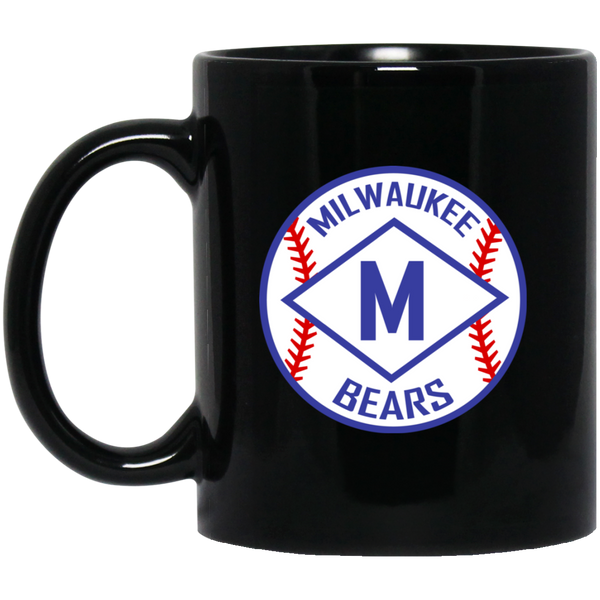 Milwaukee Bears Mug 11 oz. Black Glossy Ceramic Negro Leagues Baseball Team