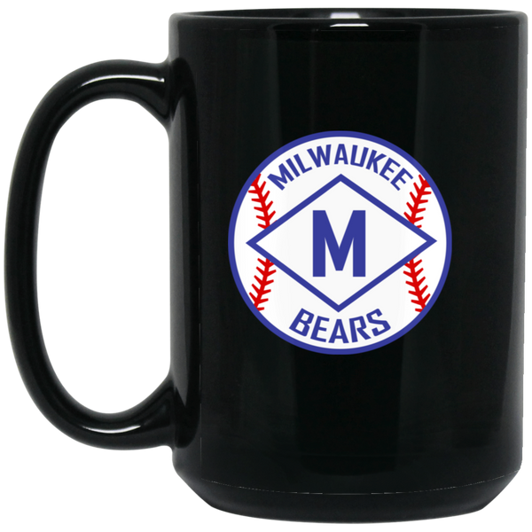 Milwaukee Bears Mug 15 oz. Black Glossy Ceramic Negro Leagues Baseball Team