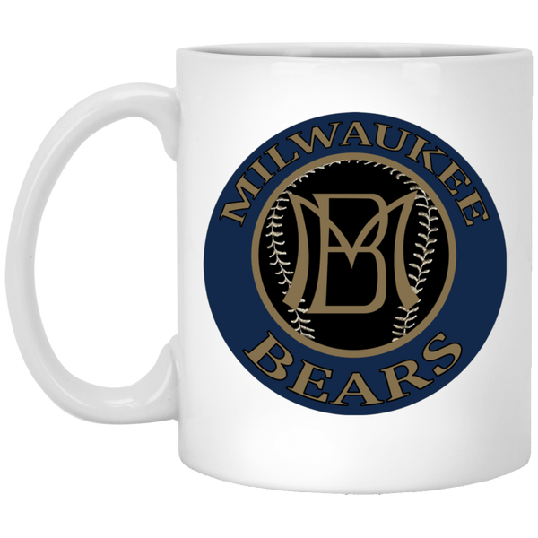 Milwaukee Bears Mug 11 oz. Ceramic Negro Leagues Baseball Team color White