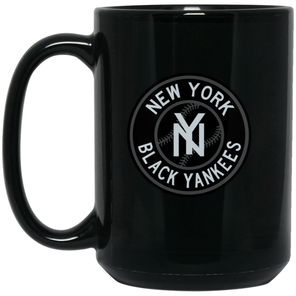 New York Black Yankees Mug 15 oz. Black Glossy Ceramic Negro Leagues Baseball Team