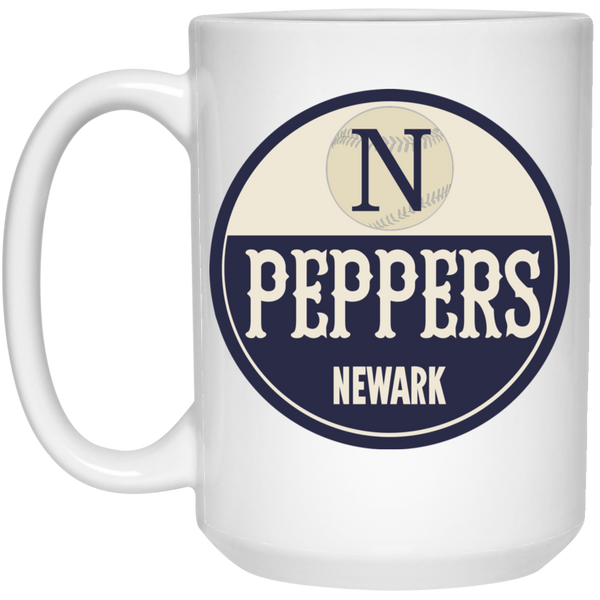 Newark Peppers Mug 15 oz. Glossy Ceramic Negro Leagues Baseball Team color White