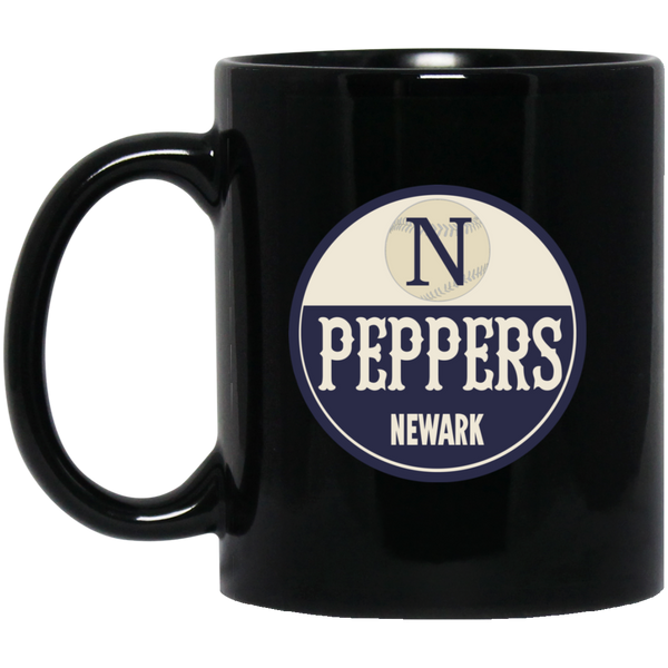 Newark Peppers Mug 11 oz. Black Glossy Ceramic Negro Leagues Baseball Team
