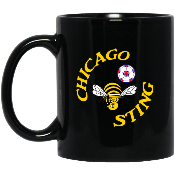 Chicago Sting Mug 11 oz. Black Glossy Ceramic NASL Soccer Team