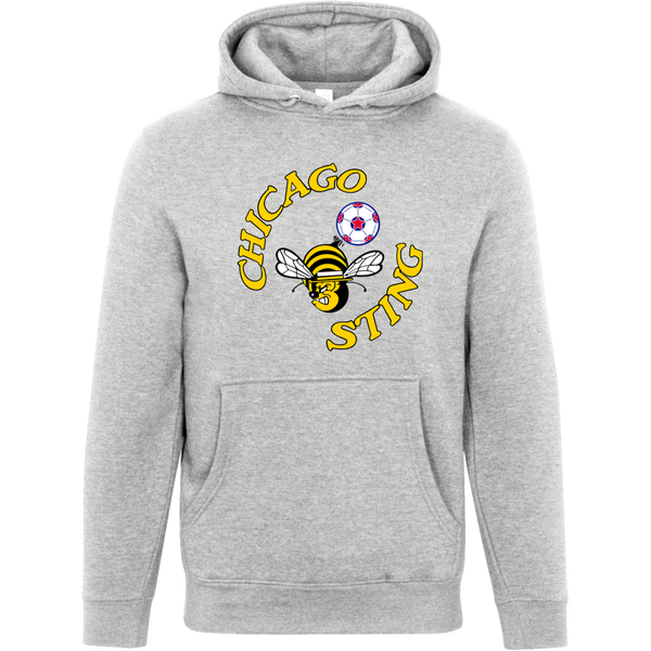 Chicago Sting Hoodie Pullover Premium NASL Soccer Team color Heather Gray