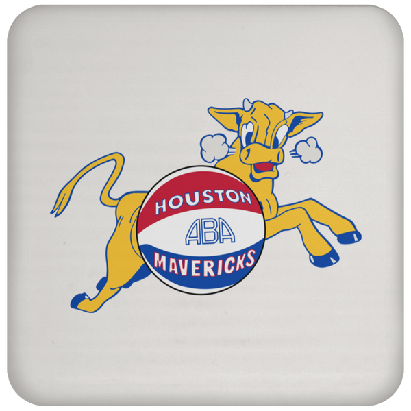 Houston Mavericks ABA Basketball Team Drink Coaster color White