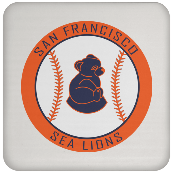San Francisco Sea Lions Negro Leagues Baseball Drink Coaster color White