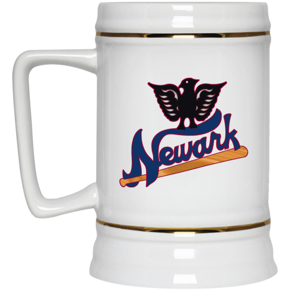Newark Eagles Beer Stein Mug Ceramic 22 Oz. Capacity Negro Leagues Baseball team color White